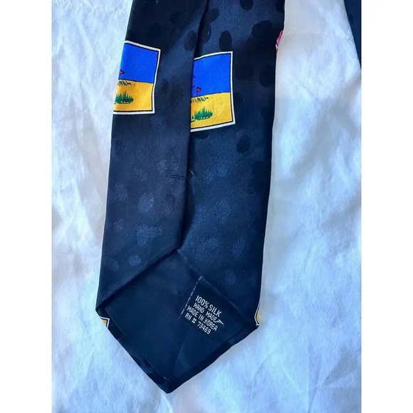 Vintage Addiction Golf Tie 100% Silk Novelty Sport Neck Tie mens - Picture 2 of 3